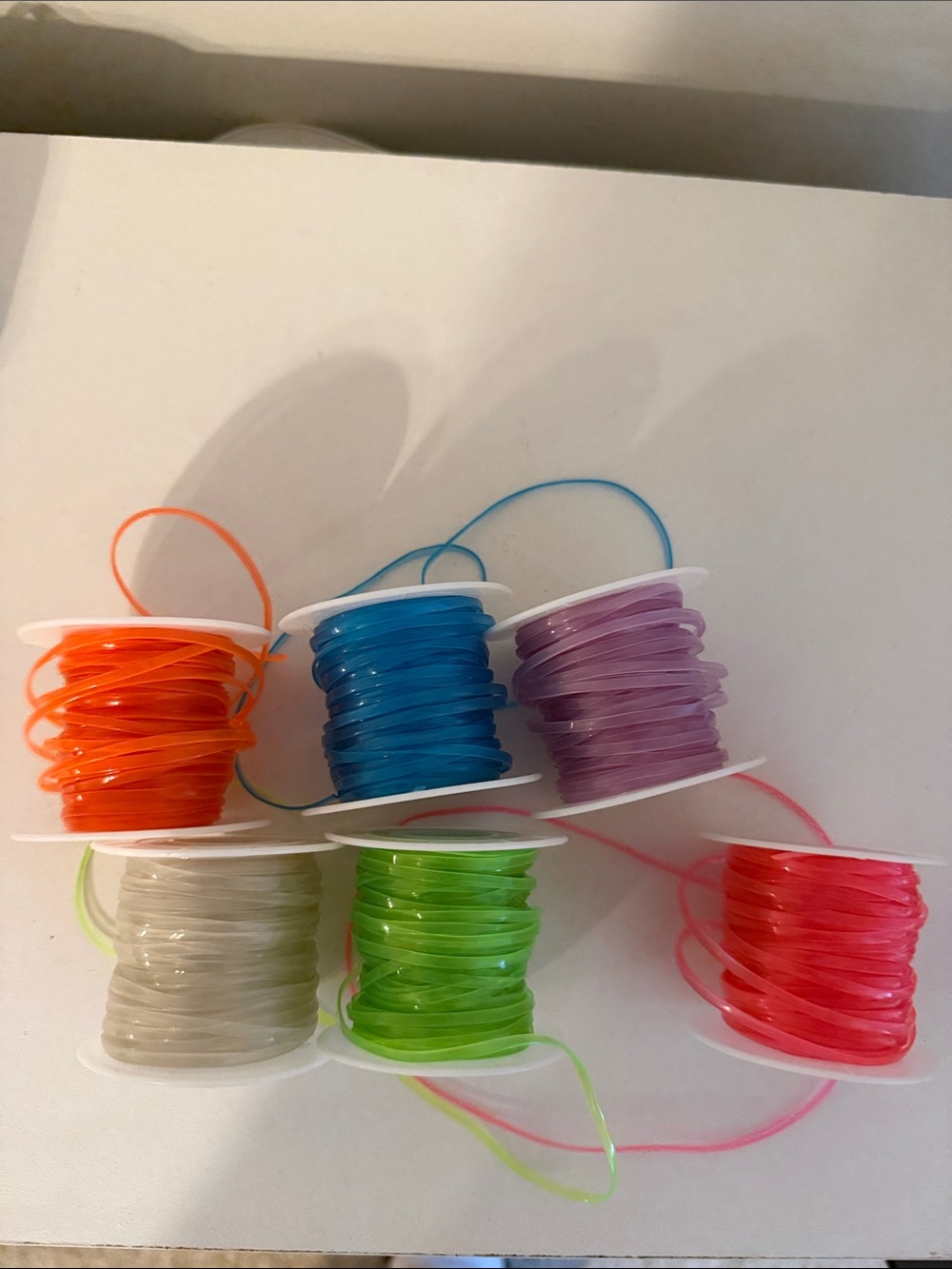 Multi-Color Elastic Craft Cord Spools - 6 Pack - Gimp